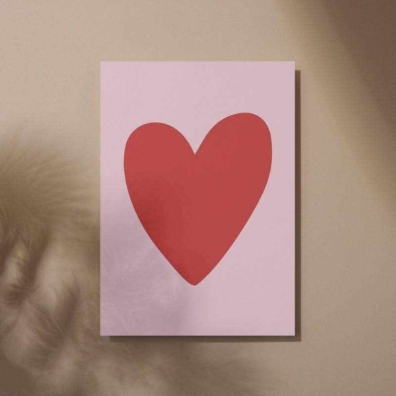Affiche Poster Coeur Rouge