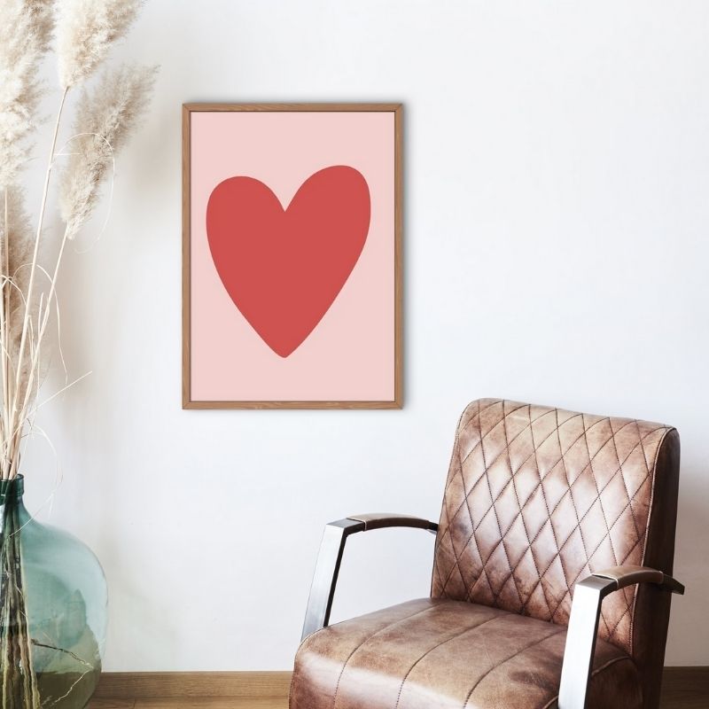 Affiche Poster Coeur Rouge