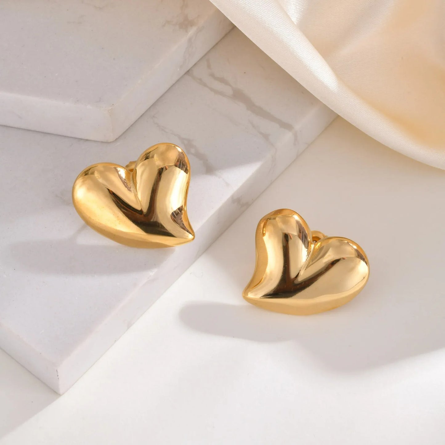 Boucle D'oreille Femme Cœur Doré