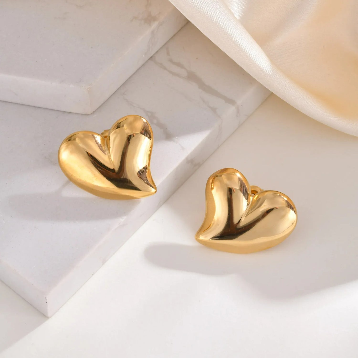 Boucle D'oreille Femme Cœur Doré