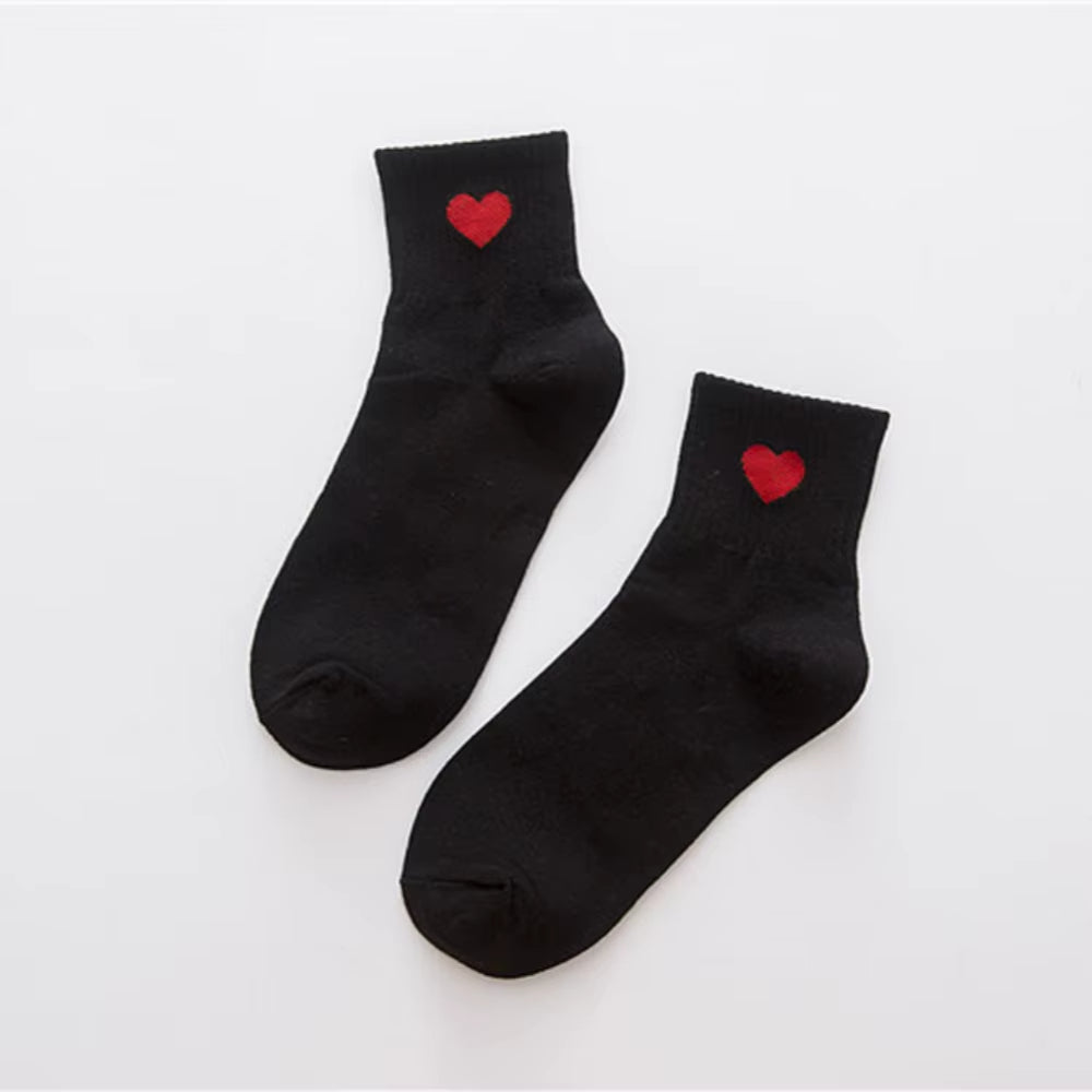 Chaussettes Courtes avec Coeur