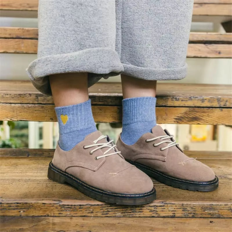 Chaussettes pour Femme Coeur Brodé