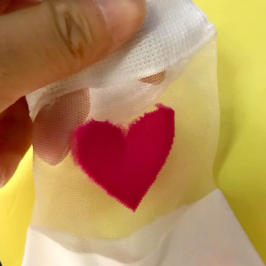 Chaussettes pour Femme Transparentes avec Coeur