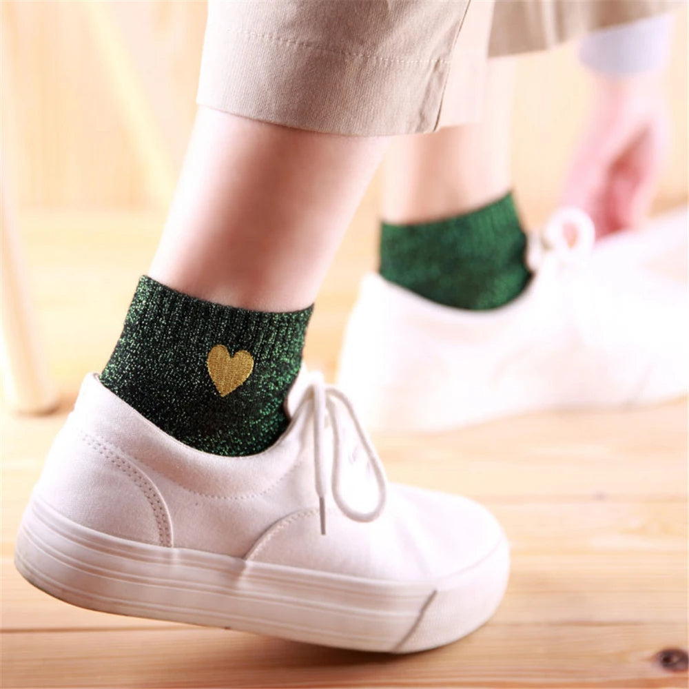 Chaussettes pour Femme Courtes et Brillantes