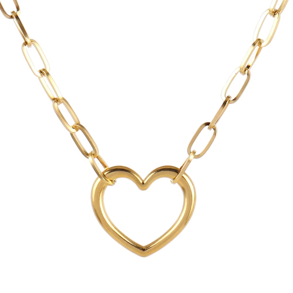 Collier Design à Coeur Vide