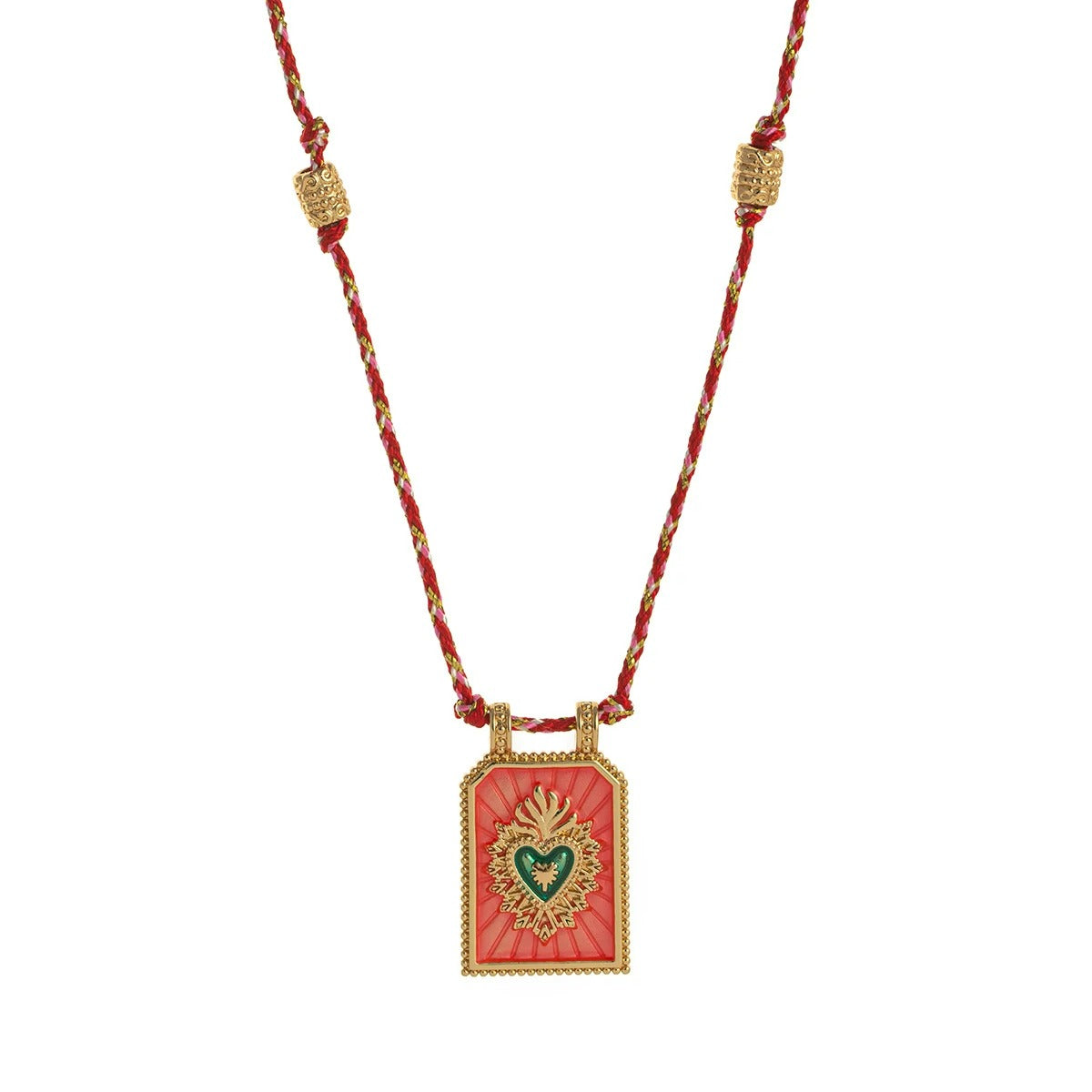 Collier Femme Pendentif Carte Tarot Cœur