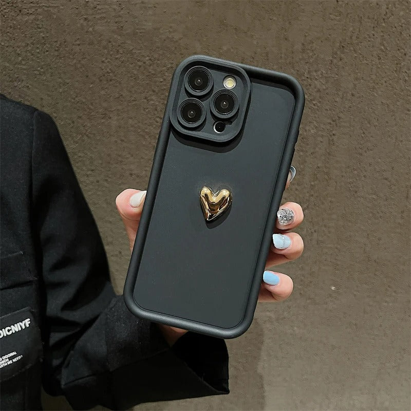 Coque de Telephone Cœur Doré iPhone