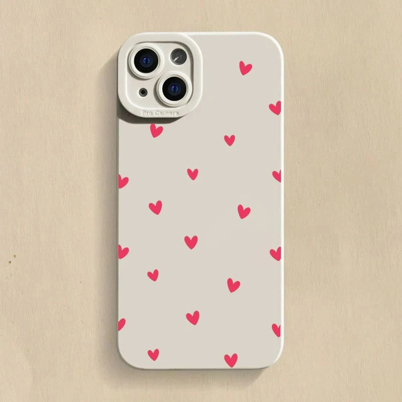 Coque de Téléphone Petits Cœurs Roses iPhone