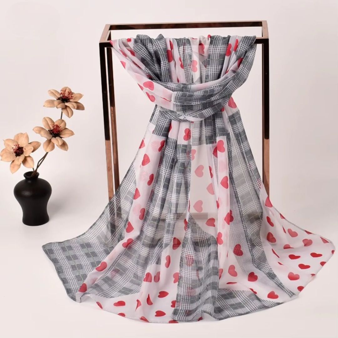 Foulard Femme Fin à Coeur