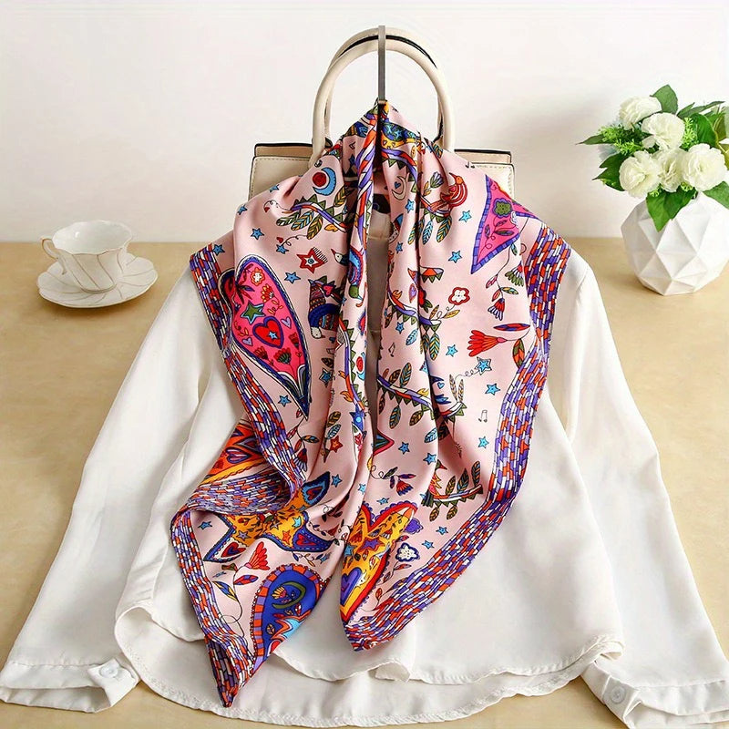 Foulard Femme Original et Coloré à Coeur