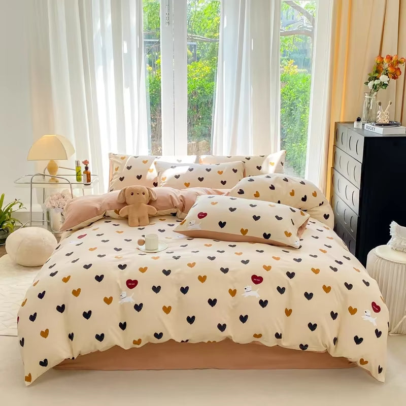 Housse de Couette Colorée Coeur