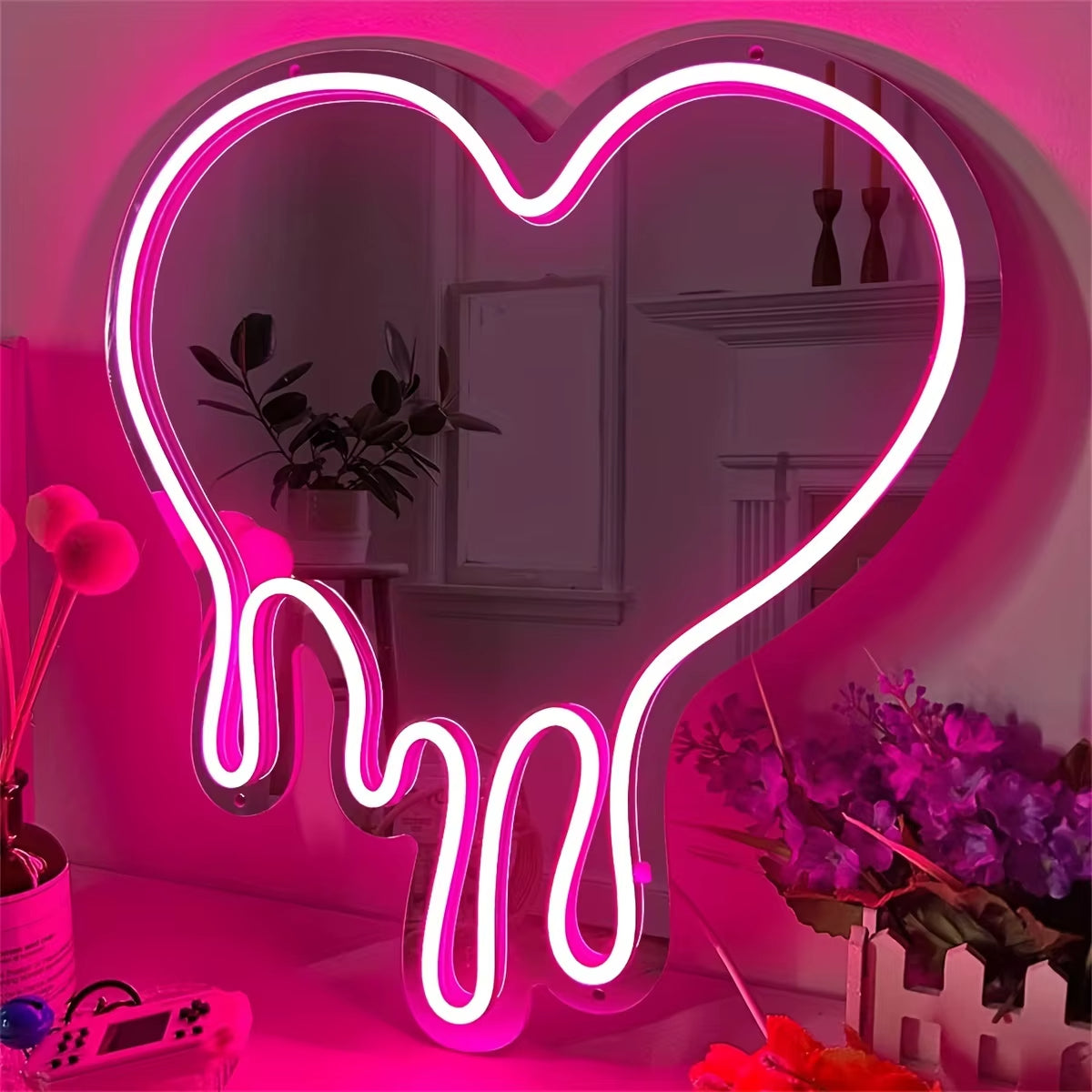 Lampe Neon Led Murale en Coeur