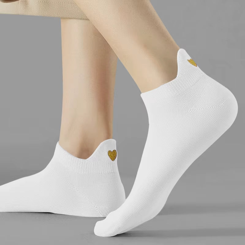 Lot de 4 Paires de Chaussettes Coeur
