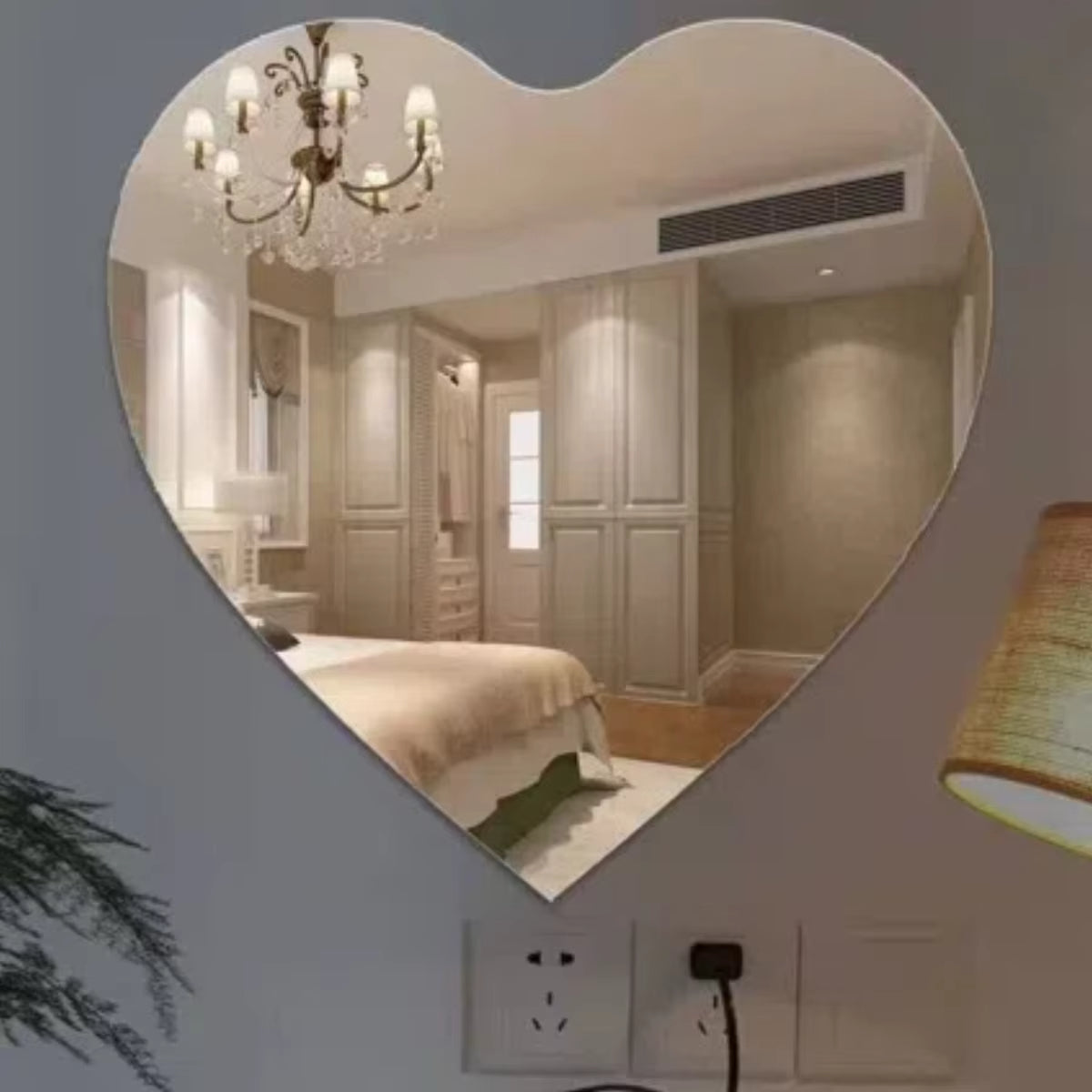 Miroir Mural Déco Fin en Coeur