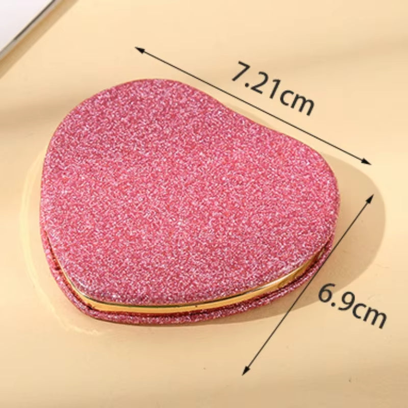 Miroir de Poche Pliable en Coeur Pliable