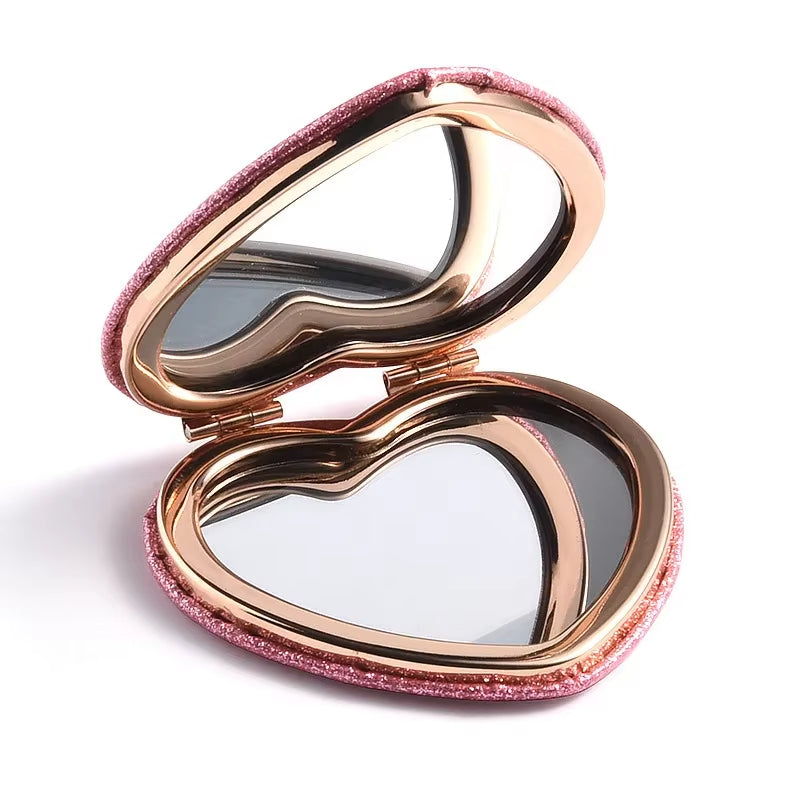 Miroir de Poche Pliable en Coeur Pliable