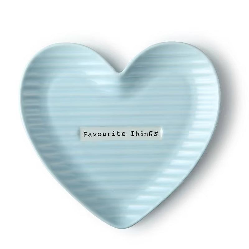 Plateau en Céramique Design Coeur sur fond blanc