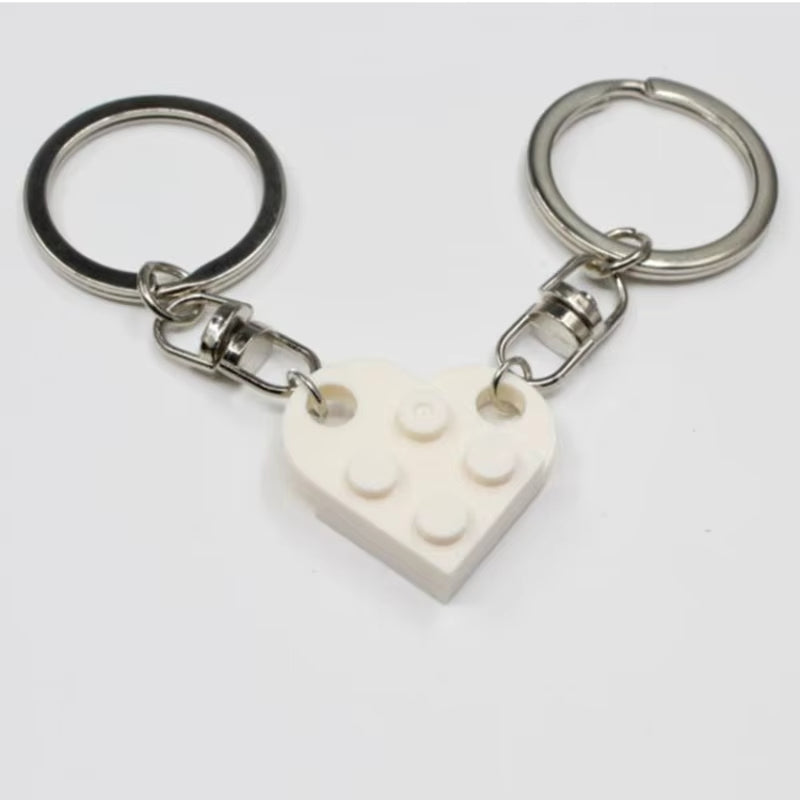 Porte Clé Amitié Coeur Lego Coloré