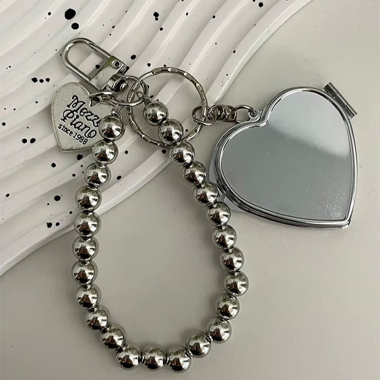 Porte Clé Argenté Coeur