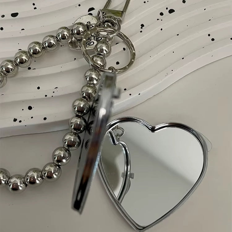 Porte Clé Argenté Coeur