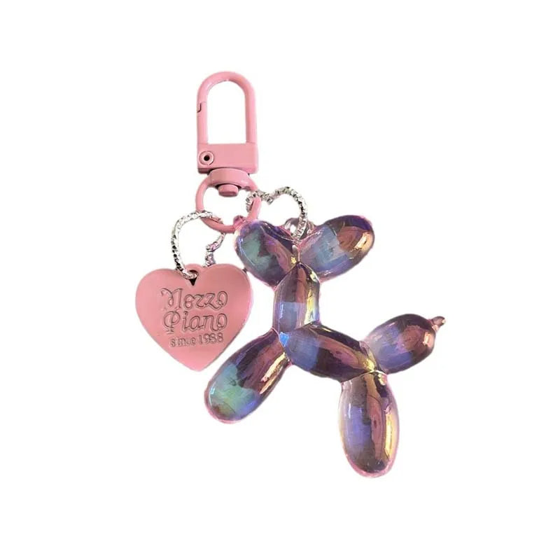 Porte Clé Coeur et Chien sur fond blanc