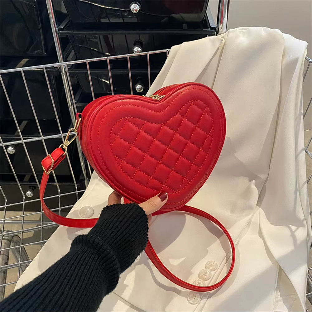 Sac à Main Femme Rouge en Forme de Coeur