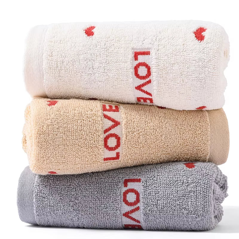 Serviette de Bain Absorbante Coeur