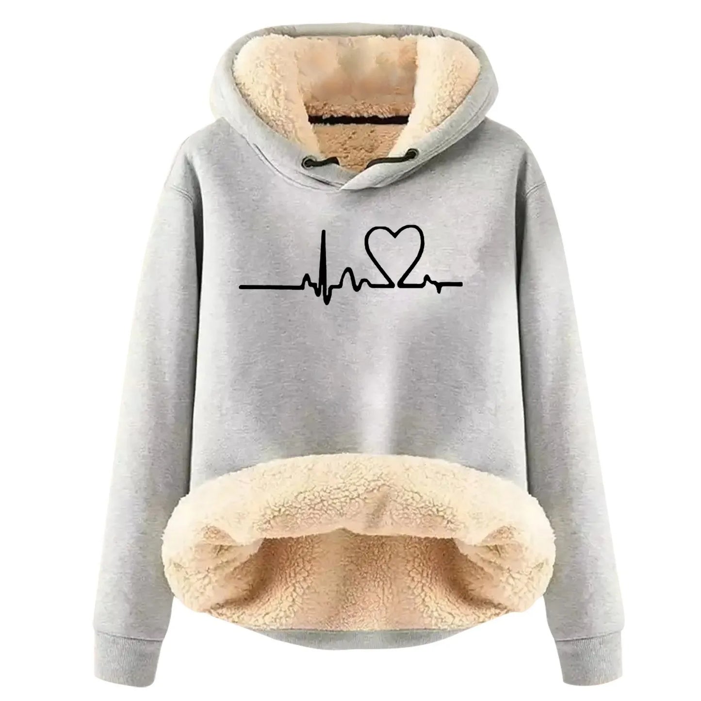 Sweat Coeur à Capuche Polaire