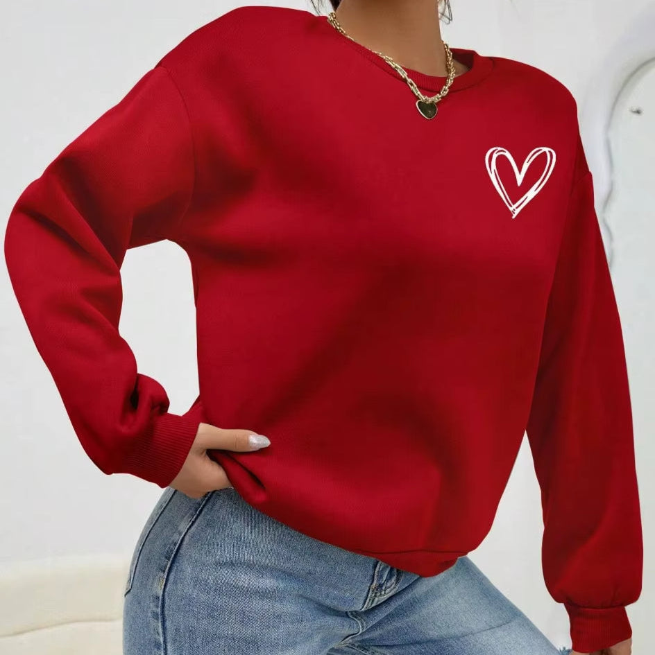 Sweat Coeur Ras du Cou