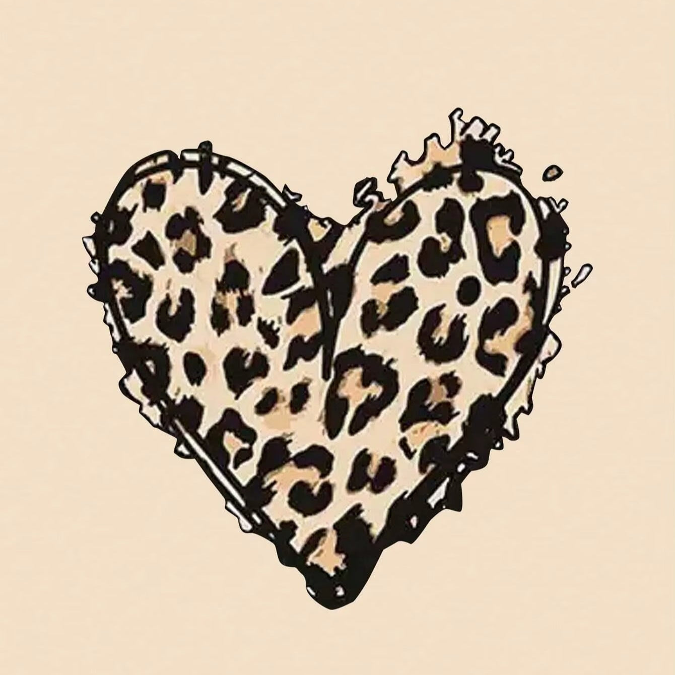 Sweat Femme avec Coeur Léopard