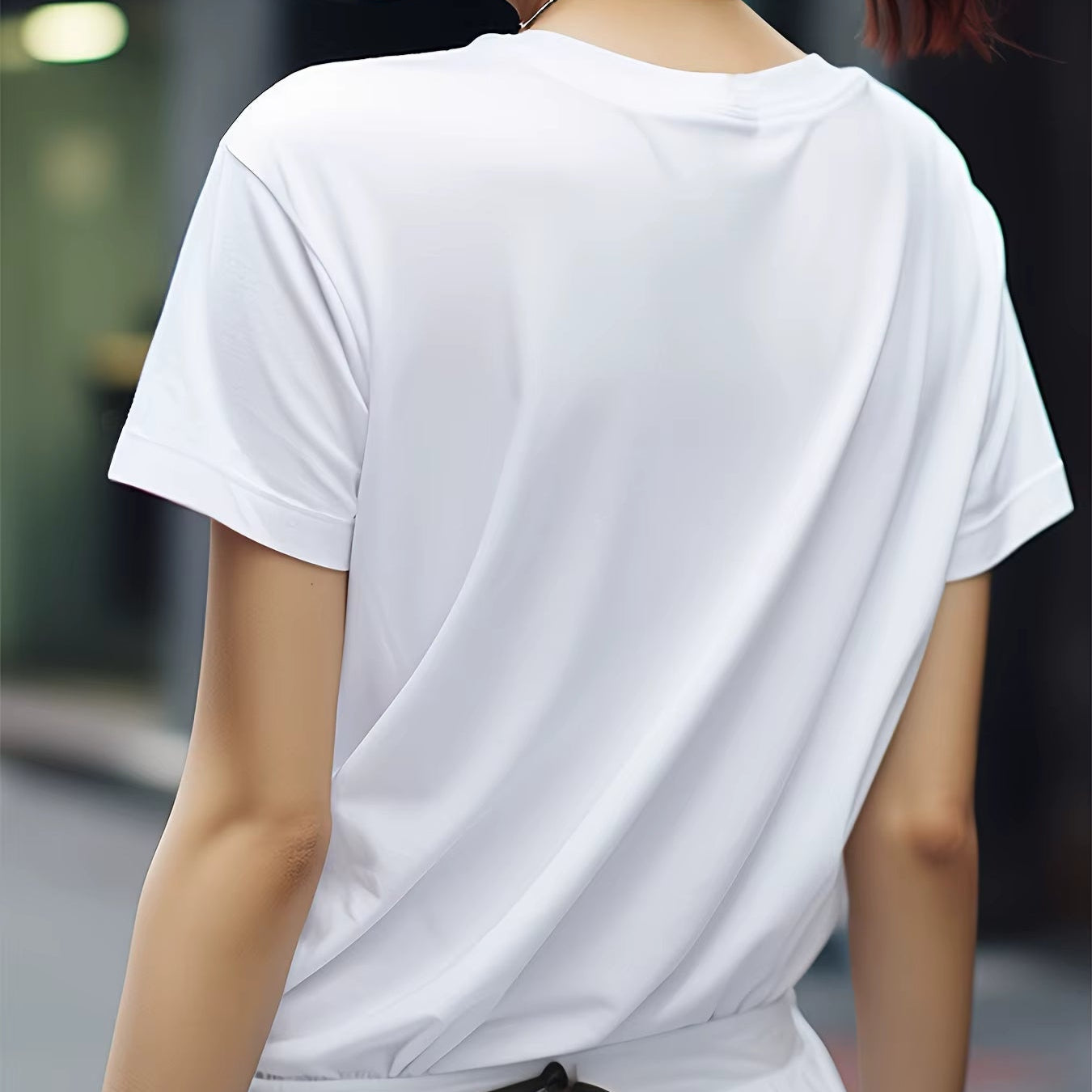 T-shirt Imprimé Coeur Col Rond