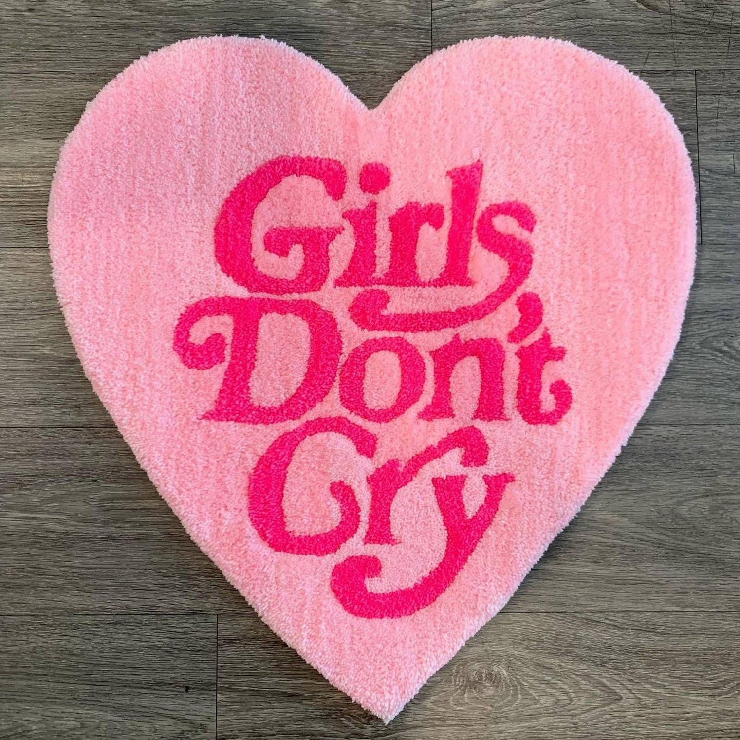 Tapis Rose Girl en Forme de Coeur