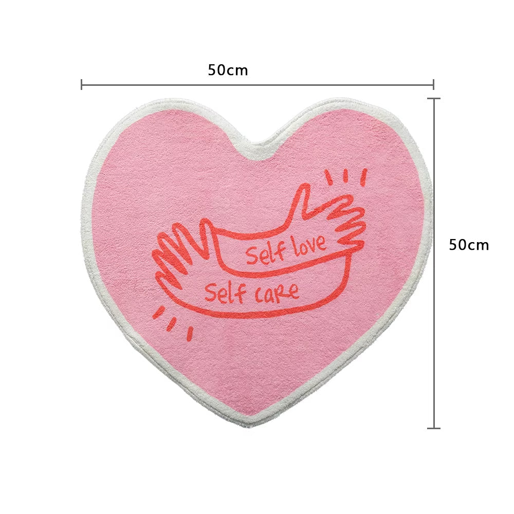 Tapis Rose de Salle de Bain Self Love