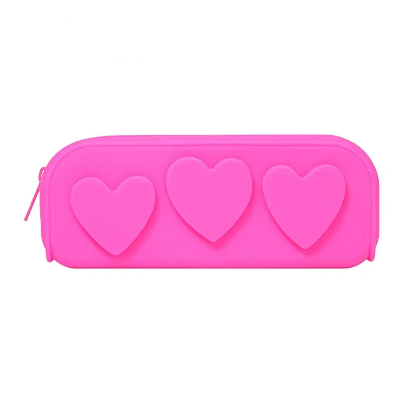 Trousse Crayon Silicone Coeur
