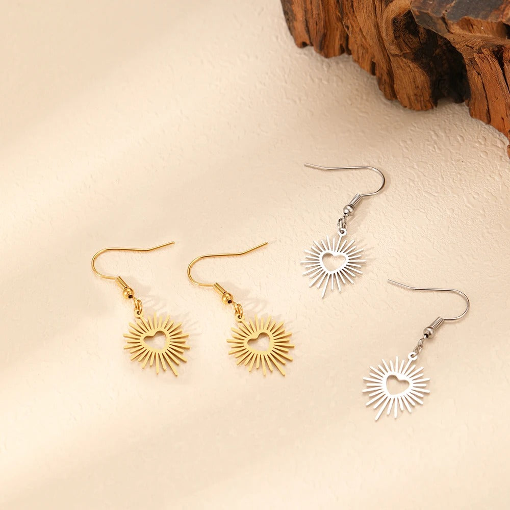 Boucle D'oreille Femme cœurs ensoleillés 