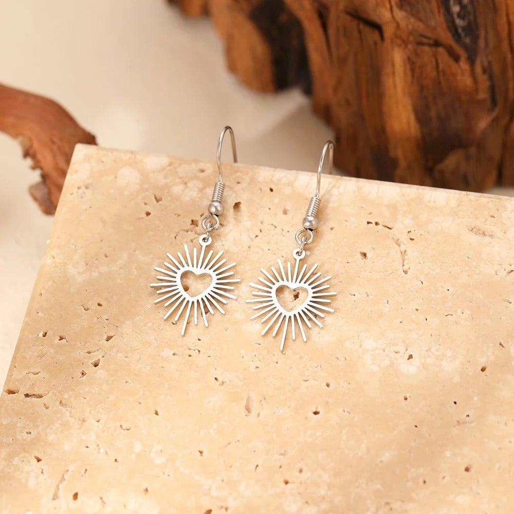 Boucle D'oreille Femme cœurs ensoleillés 
