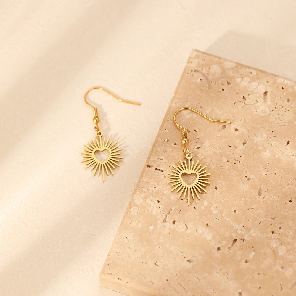 Boucle D'oreille Femme cœurs ensoleillés 