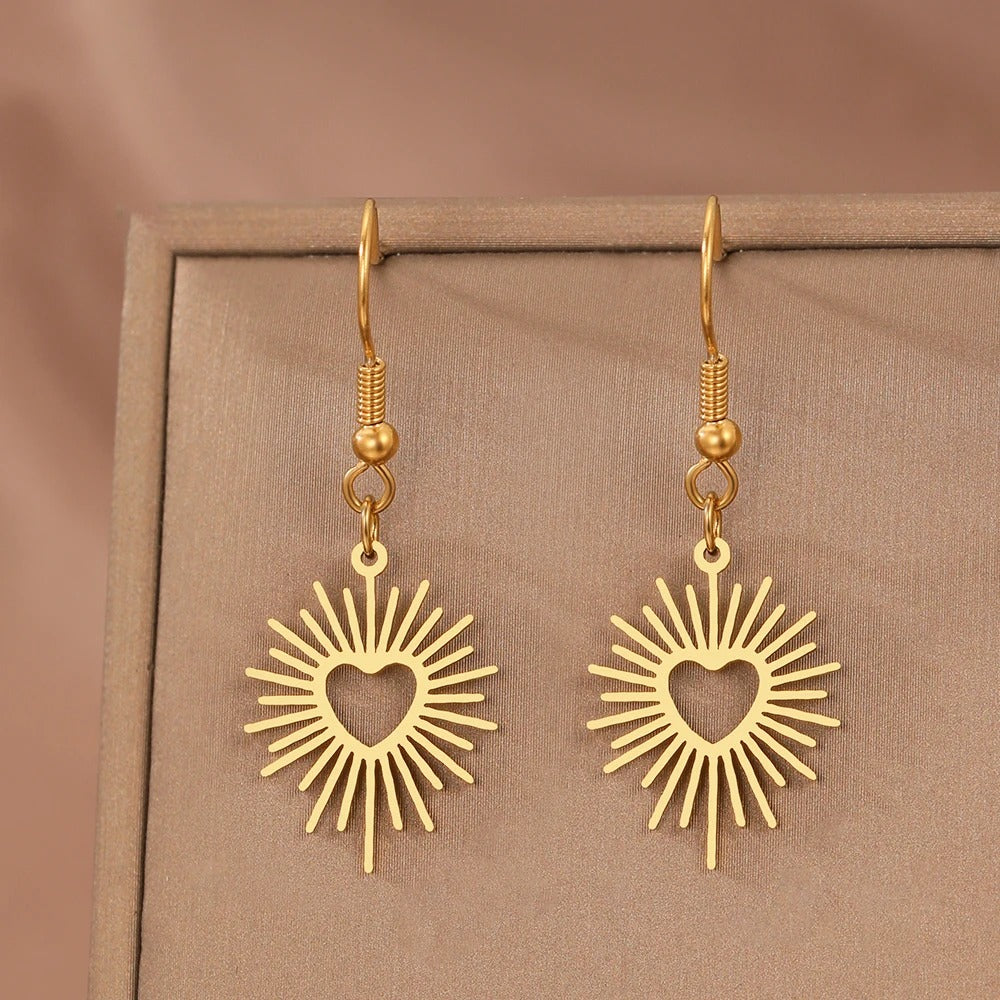 Boucle D'oreille Femme cœurs ensoleillés 