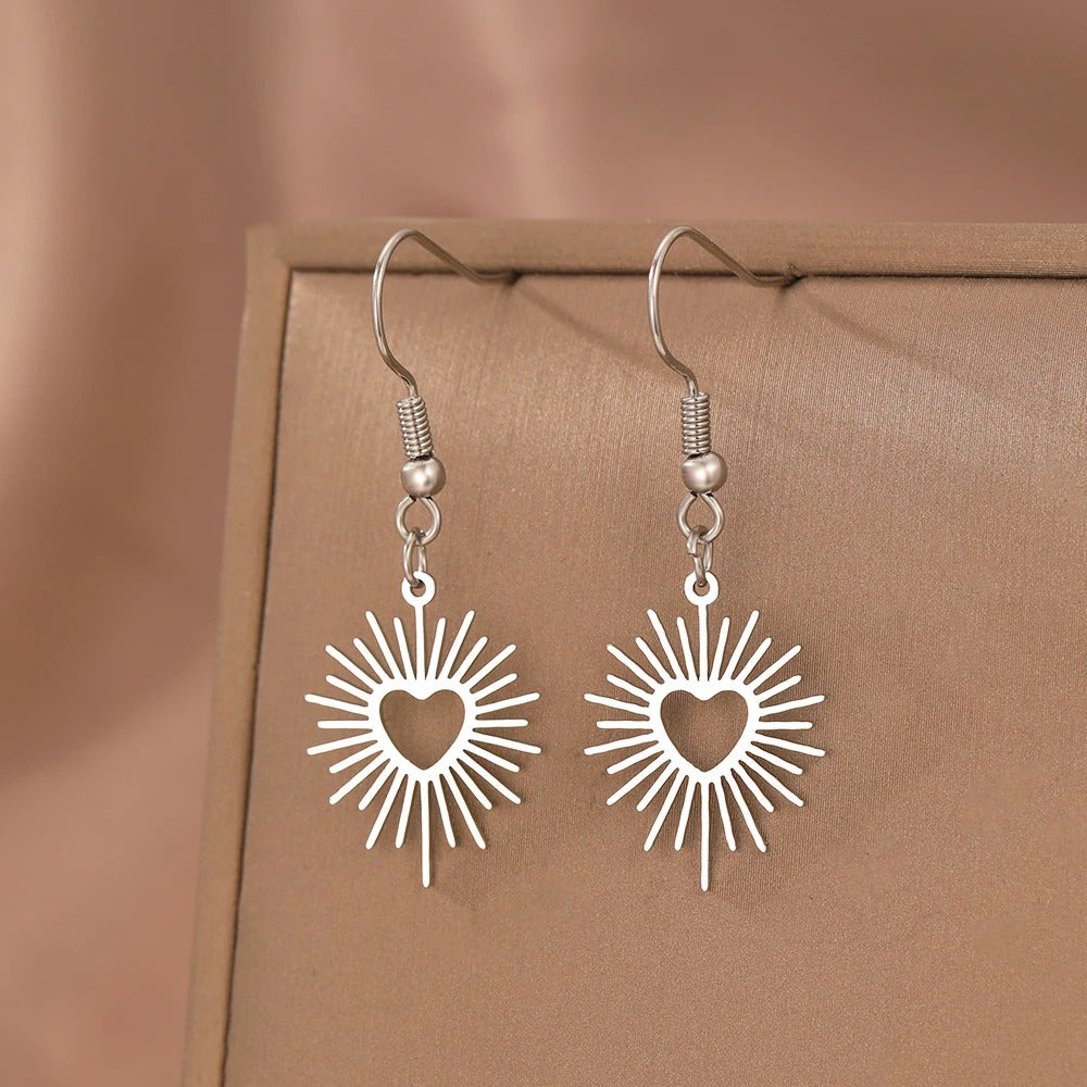 Boucle D'oreille Femme cœurs ensoleillés 