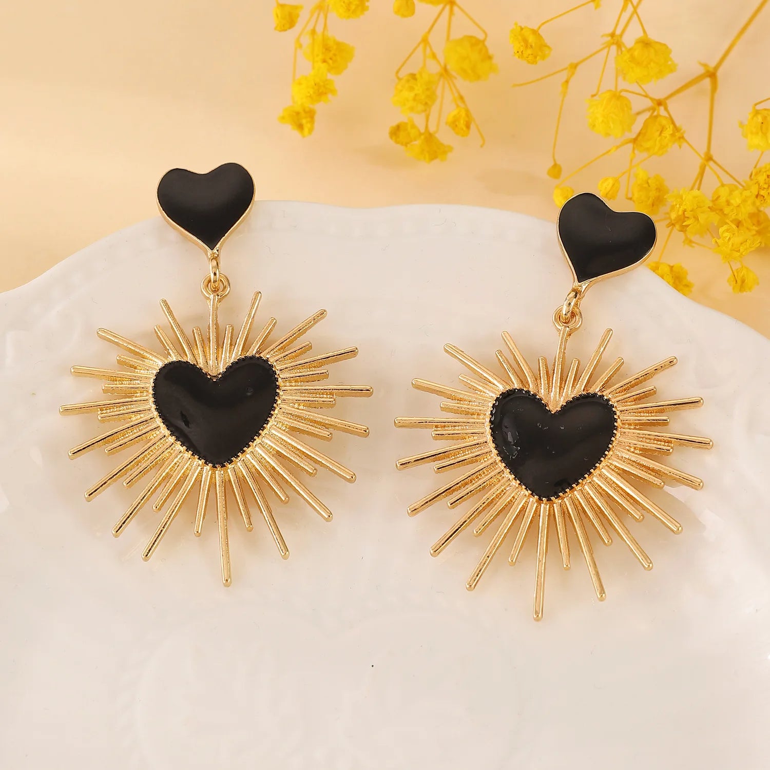 Boucle D'oreille Coeur Ensolleillé