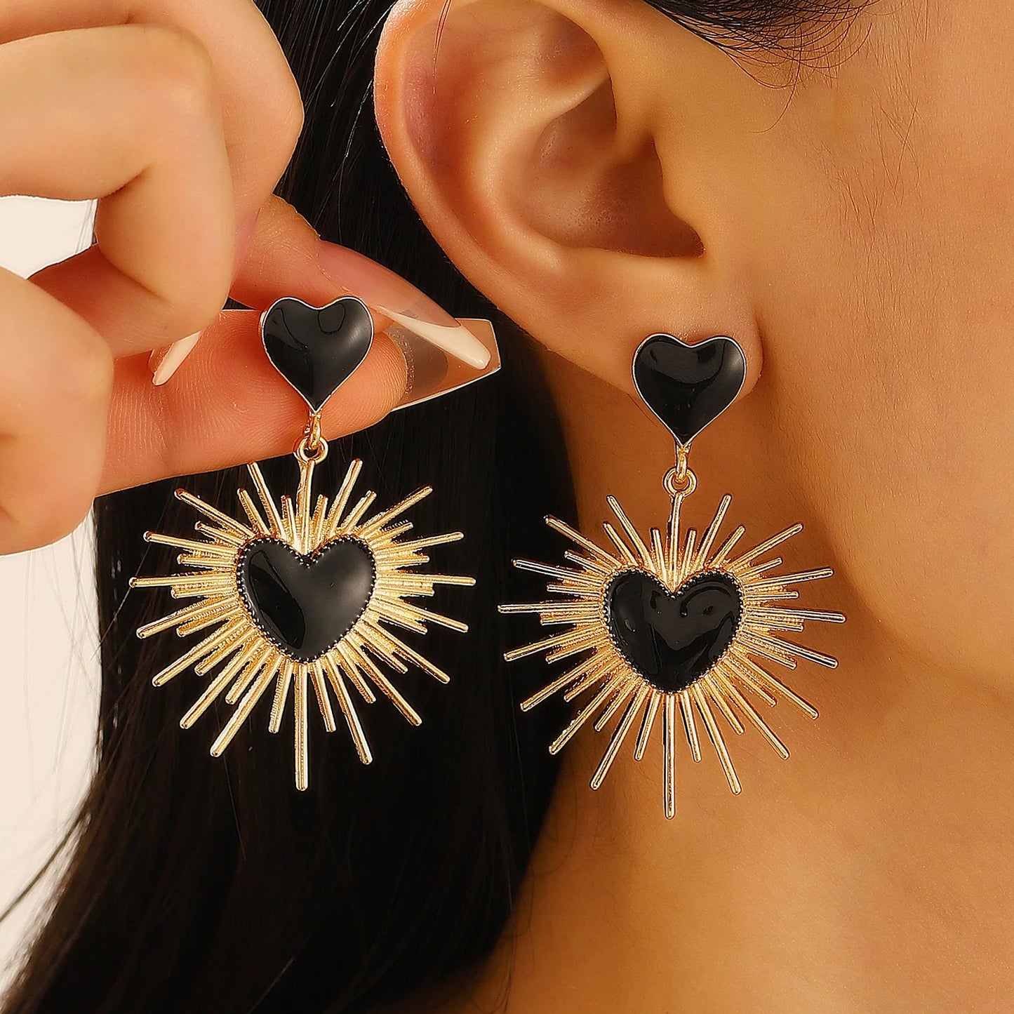 Boucle D'oreille Coeur Ensolleillé
