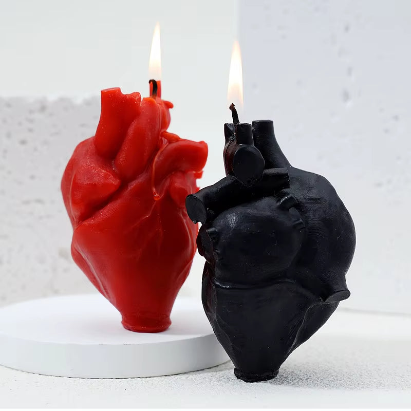 Bougie en Forme de Coeur Réaliste