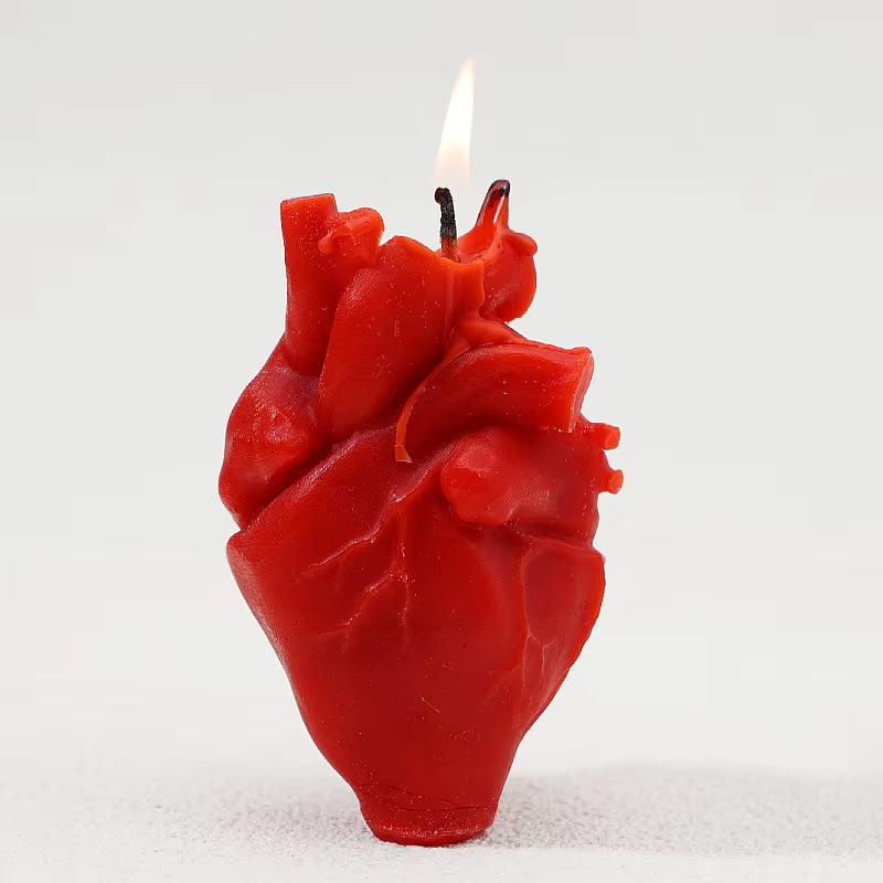 Bougie en Forme de Coeur Réaliste