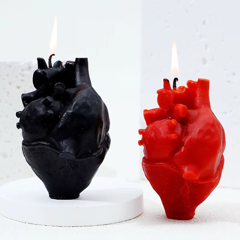 Bougie en Forme de Coeur Réaliste