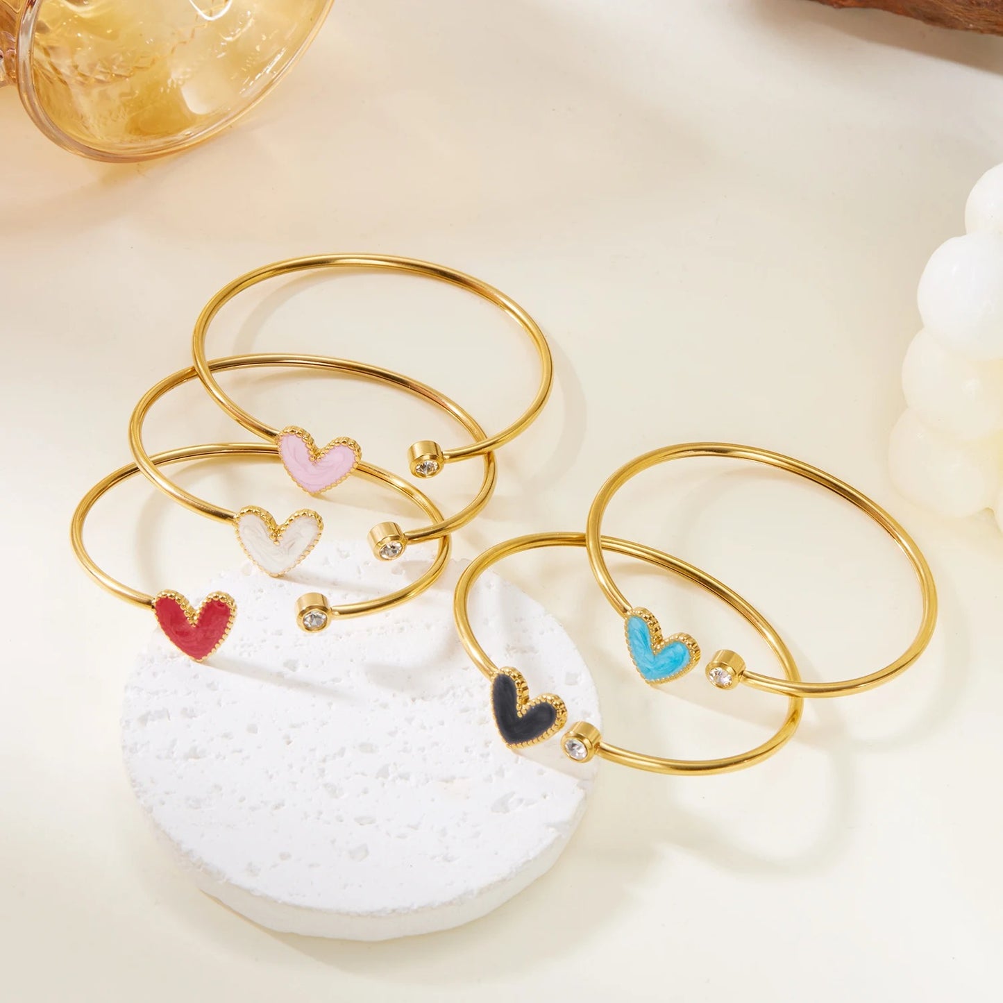 Bracelet Femme Ouvert Cœur