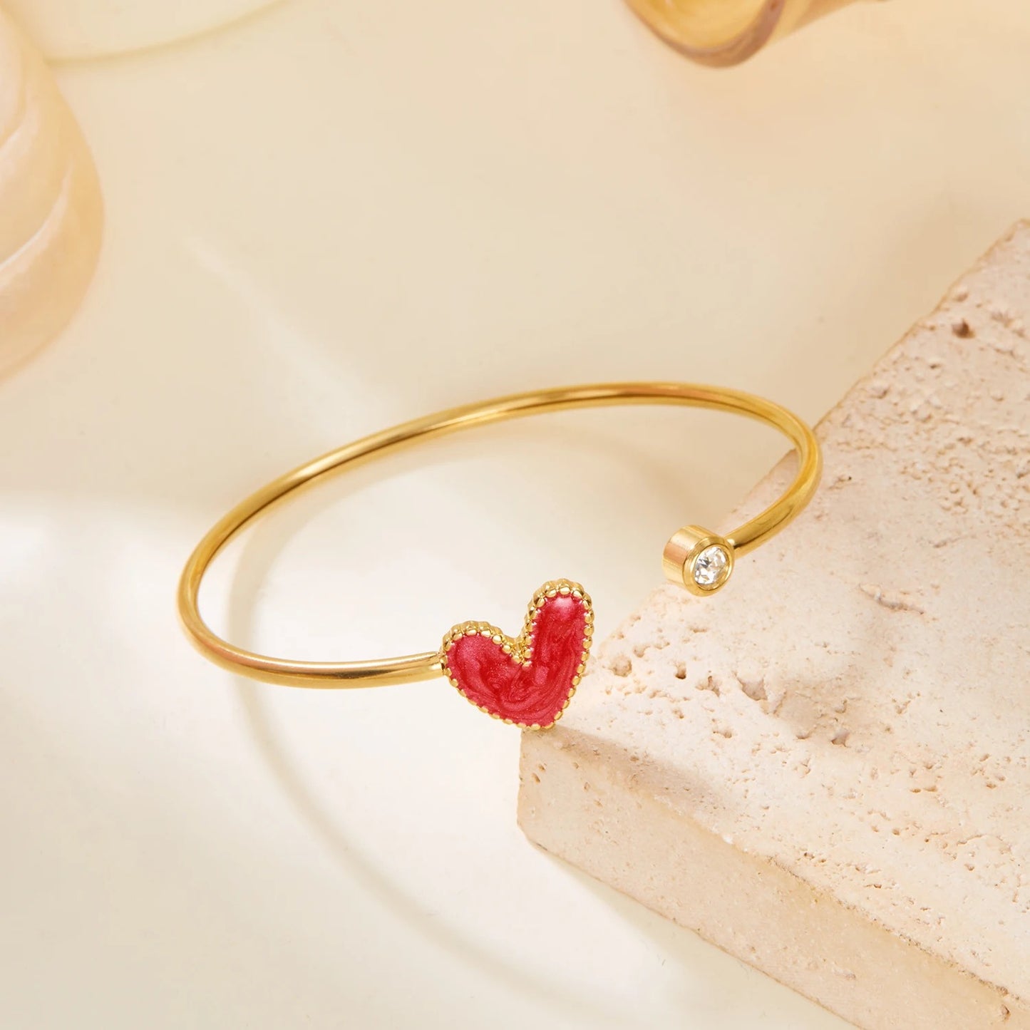 Bracelet Femme Ouvert Cœur