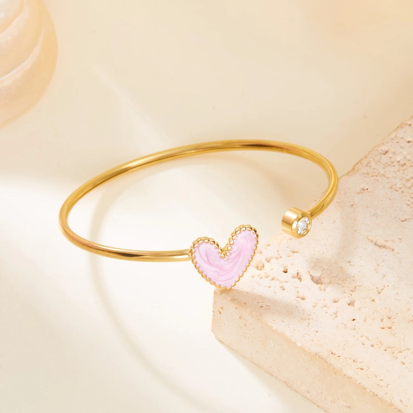 Bracelet Femme Ouvert Cœur