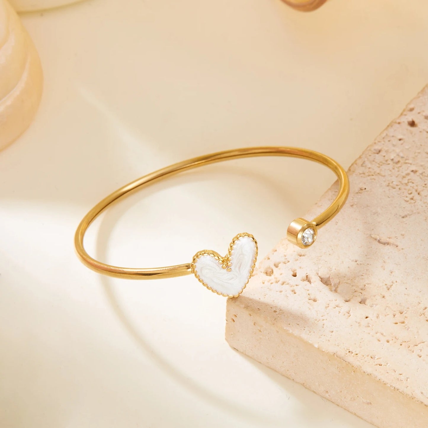 Bracelet Femme Ouvert Cœur