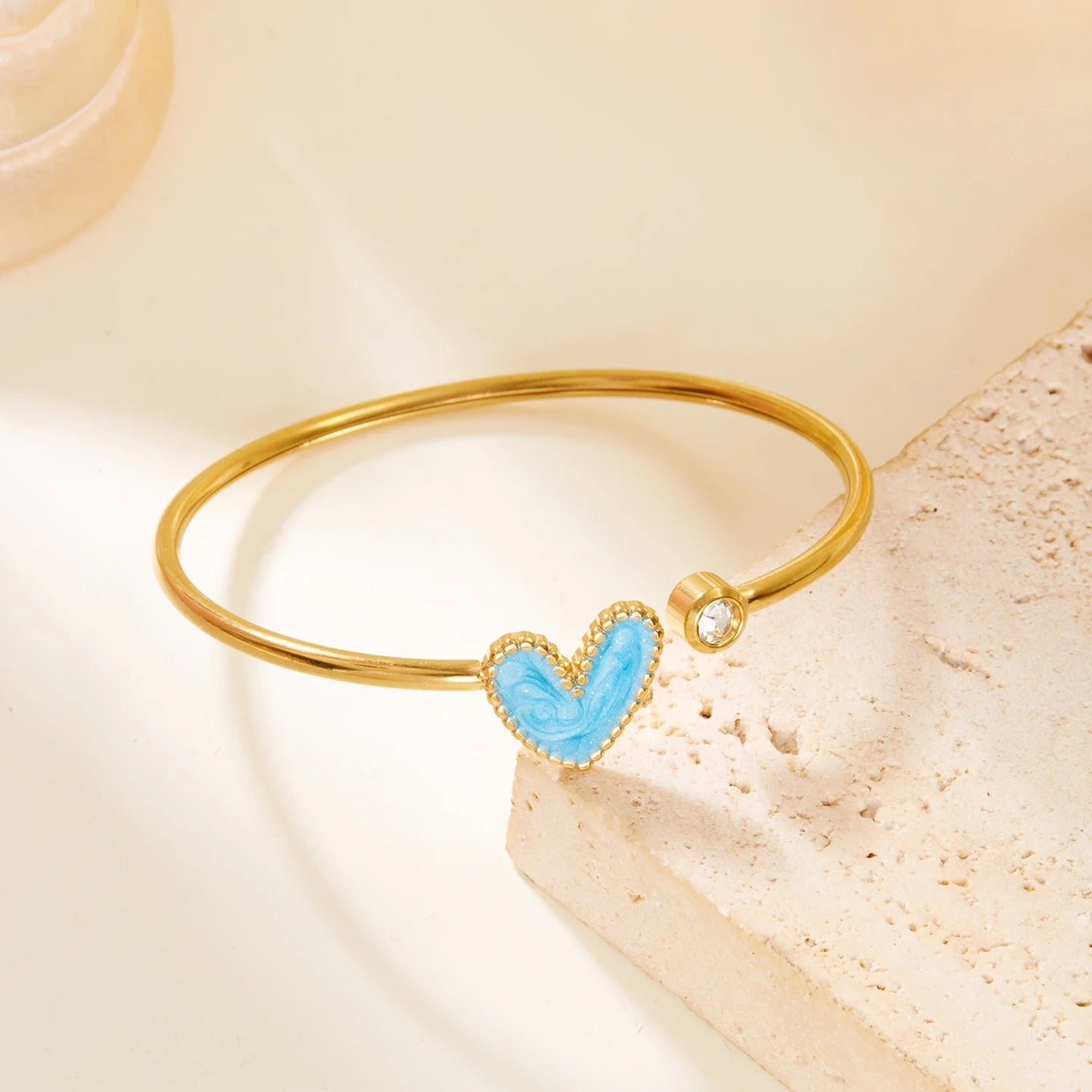 Bracelet Femme Ouvert Cœur
