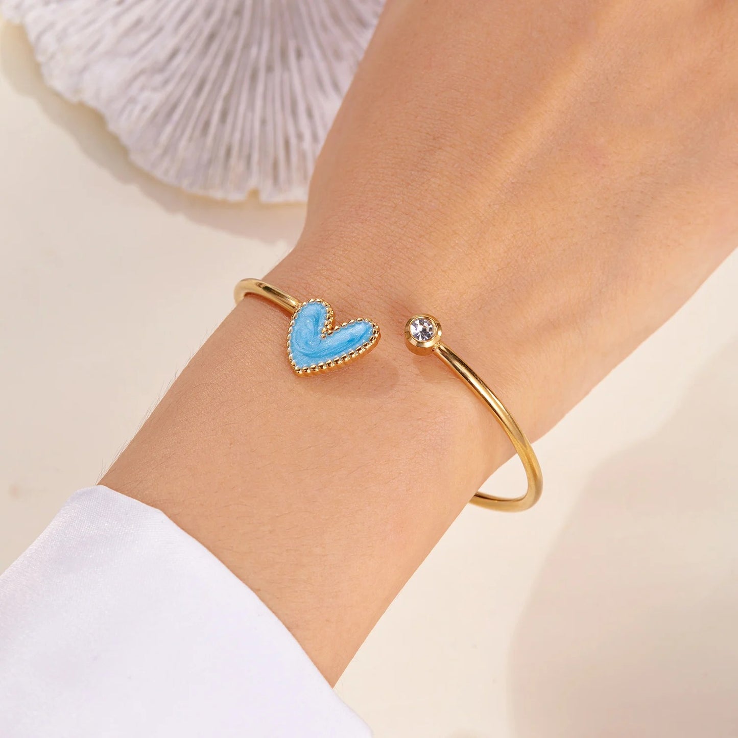 Bracelet Femme Ouvert Cœur